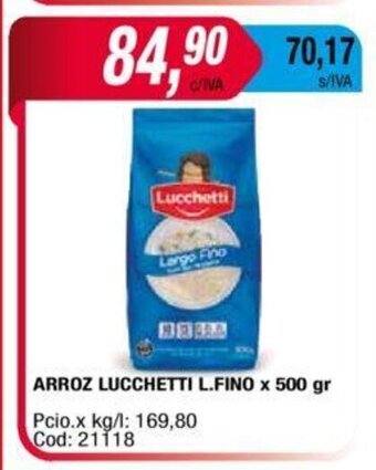 Maxiconsumo Arroz Lucchetti L.Fino x 500gr oferta