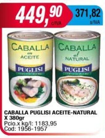 Maxiconsumo Caballa Puglisi Aceite-Natral x 380gr oferta
