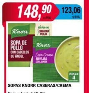 Maxiconsumo Sopas Knorr Caseras/Crema oferta