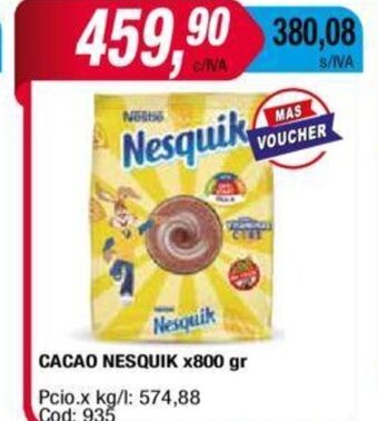Maxiconsumo Cacao Nesquik x 800gr oferta