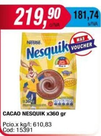 Maxiconsumo Cacao Nesquik x 360gr oferta