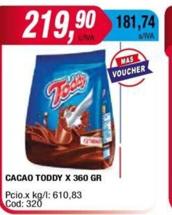 Maxiconsumo Cacao Toddy x 360gr oferta