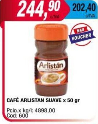 Maxiconsumo Café Arlistan Suave x 50gr oferta