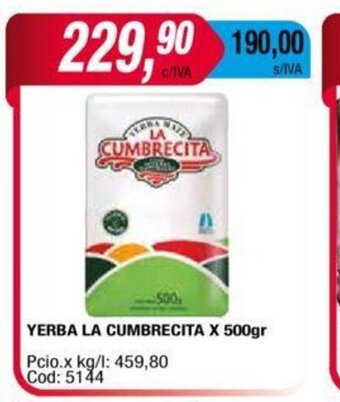 Maxiconsumo Yerba La Cumbrecita x 500gr oferta