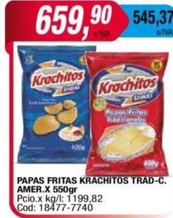 Maxiconsumo Papas Fritas Krachitos Trad-C. Amer. x 550gr oferta