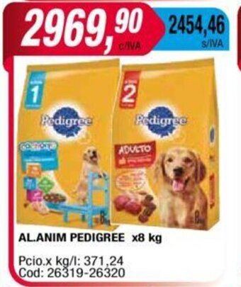 Maxiconsumo Al. Anim Pedigree x 8kg oferta