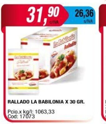 Maxiconsumo Rallado La Babilonia x 30gr oferta