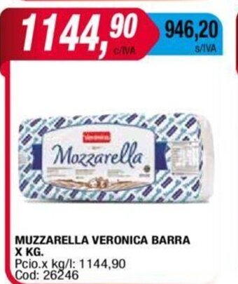 Maxiconsumo Muzzarella Veronica Barra x kg oferta