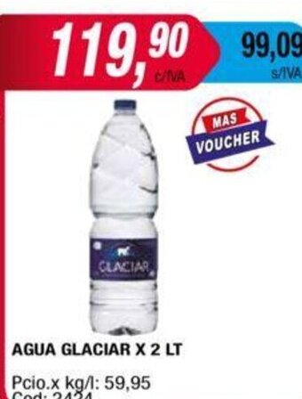 Maxiconsumo Agua Glaciar x 2lt oferta