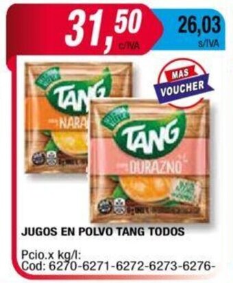 Maxiconsumo Jugos En Polvo Tang Todos oferta
