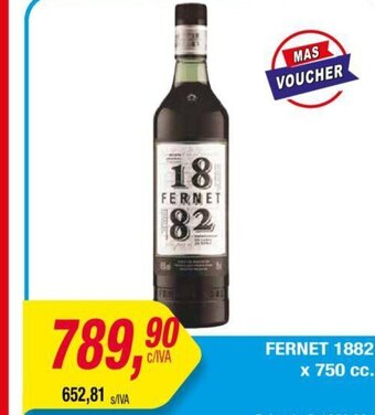 Maxiconsumo Fernet 1882 x 750cc oferta