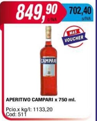 Maxiconsumo Aperitivo Campari x 750ml oferta
