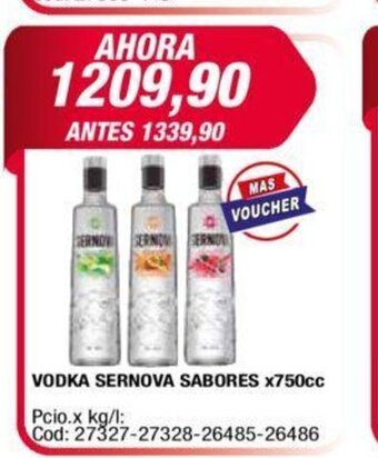 Maxiconsumo Vodka Sernova Sabores x 750cc oferta
