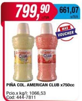 Maxiconsumo Piña Col. American Club x 750cc oferta