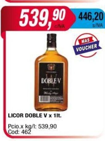 Maxiconsumo Licor Doble V x 1lt oferta