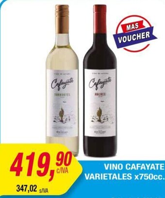Maxiconsumo Vino Cafayate Varietales x 750cc oferta