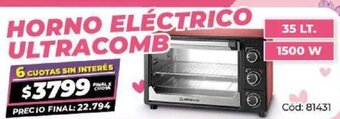 Diarco Horno Eléctrico Ultracomb oferta