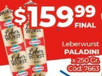 Diarco Leberwurst Paladini oferta