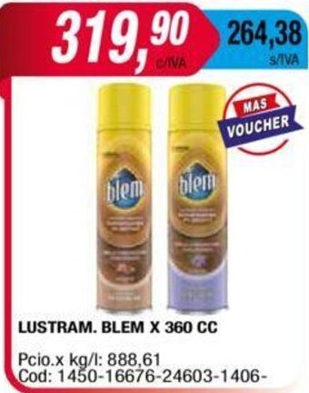 Maxiconsumo Lustram. Blem X 360 CC oferta