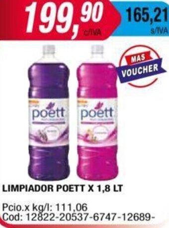 Maxiconsumo Limpiador Poett X 1.8 LT oferta