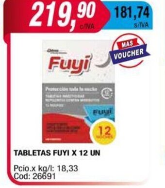 Maxiconsumo Tabletas Fuyi X 12 UN oferta
