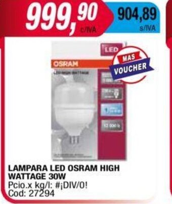 Maxiconsumo Lampara LED Osram High Wattage 30W oferta