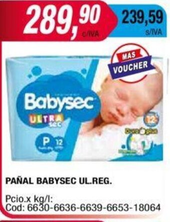 Maxiconsumo Pañal Babysec Ul.Reg. oferta