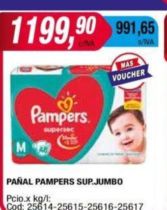 Maxiconsumo Pañal Pampers Sup.Jumbo oferta