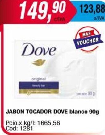 Maxiconsumo Jabon Tocador Dove Blanco 90g oferta