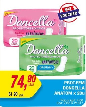 Maxiconsumo Prot.Fem Doncella Anatom X 20u oferta