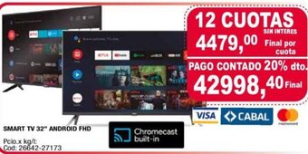 Maxiconsumo Smart TV 32" Android FHD oferta