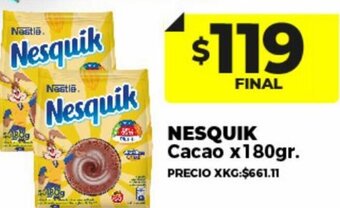 Supermayorista Vital Nesquik Cacao x 180gr oferta