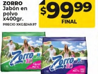 Supermayorista Vital Zorro Jabón en Polvo x400gr oferta