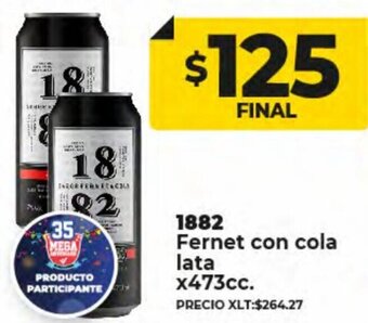 Supermayorista Vital 1882 Fernet con Cola Lata oferta