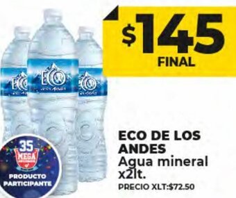 Supermayorista Vital Eco de Los Andes Agua Mineral x2lt oferta