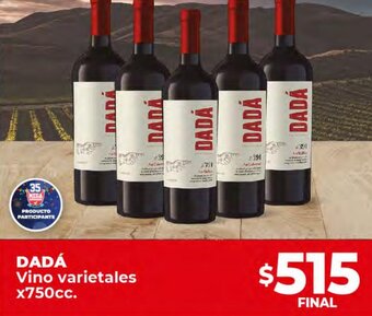 Supermayorista Vital Dadá Vino Varietales x 750cc oferta