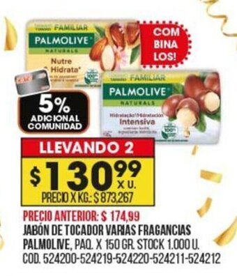 Coto Jabón De Tocador Varias Fragancias Palmolive oferta
