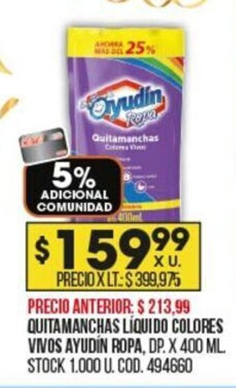 Coto Quitamanchas Líquido Colores Vivos Ayudín Ropa oferta