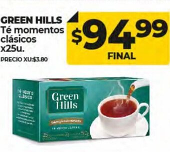 Supermayorista Vital Green Hills Té Momentos Clásicos x 25u oferta