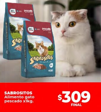 Supermayorista Vital Sabrositos Alimento Gato Pescado x 1kg oferta