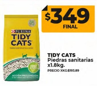Supermayorista Vital Tidy Cats Piedras Sanitarias x 1.8kg oferta