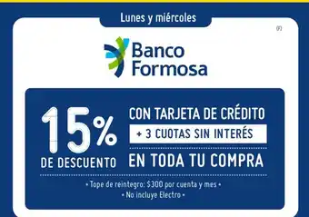 Changomas Banco Formosa oferta