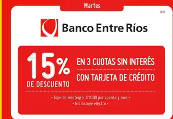 Changomas Banco Entre Rios oferta