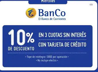 Changomas Banco El Banco de Corrrientes oferta