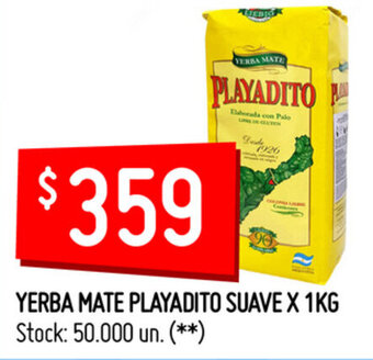 Changomas Yerba Mate Playadito Suave x 1kg oferta