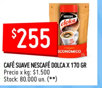 Changomas Café Suave Nescafé Dolca x 170gr oferta
