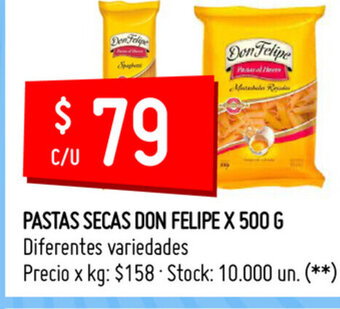 Changomas Pastas Secas Don Felipe x 500g oferta
