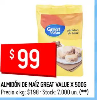 Changomas Almidón De Maíz Great Value x 500g oferta