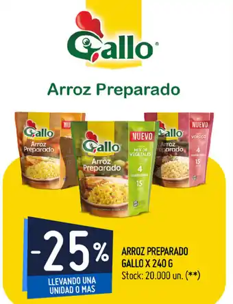 Changomas Arroz Preparado Gallo x 240g oferta