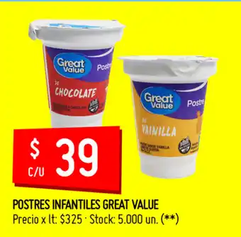 Changomas Postres Infantiles Great Value oferta